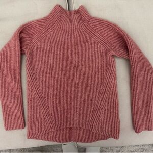 Madewell Women’s Pink Turtleneck Wool Blend Sweater